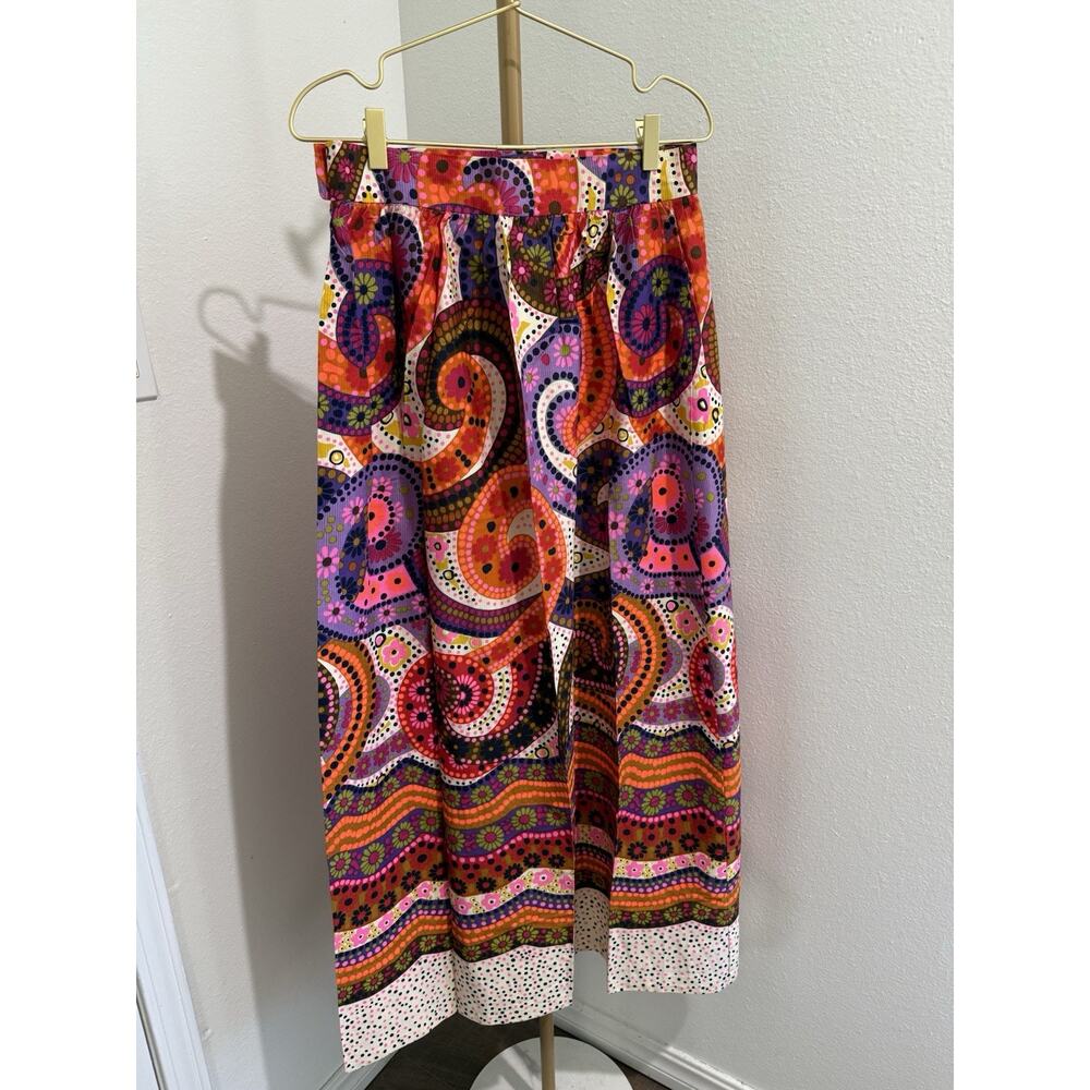 Vintage 60s Alex Coleman Flower Power Hippy Maxi Boho skirt Paisley Small - Picture 5 of 8